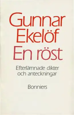 Omslag för En röst 