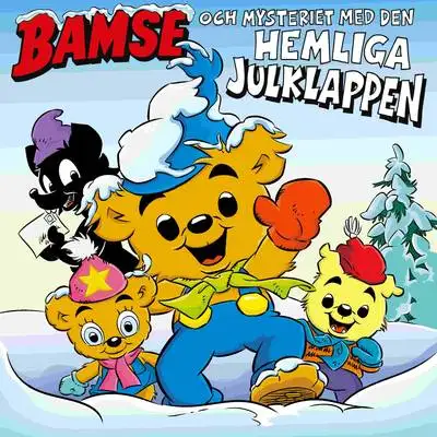 Omslag för Bamse och mysteriet med den hemliga julklappen