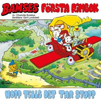 Omslag för Bamses första rimbok - hopp tills det tar stopp