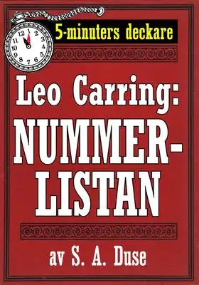 Omslag för 5-minuters deckare. Leo Carring: Nummerlistan. Återutgivning av text från 1924