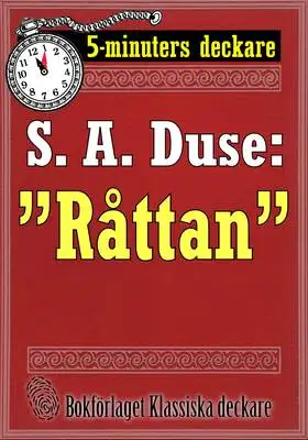 Omslag för 5-minuters deckare. S. A. Duse: ”Råttan”. Återutgivning av text från 1929