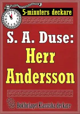 Omslag för 5-minuters deckare. S. A. Duse: Herr Anderson. En historia. Återutgivning av text från 1920