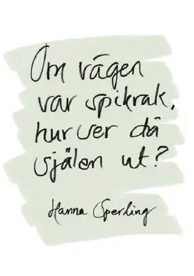 Omslag för Om vägen var spikrak, hur ser då själen ut? 