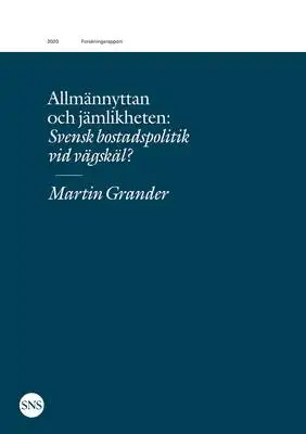 Omslag för Allmännyttan och jämlikheten 